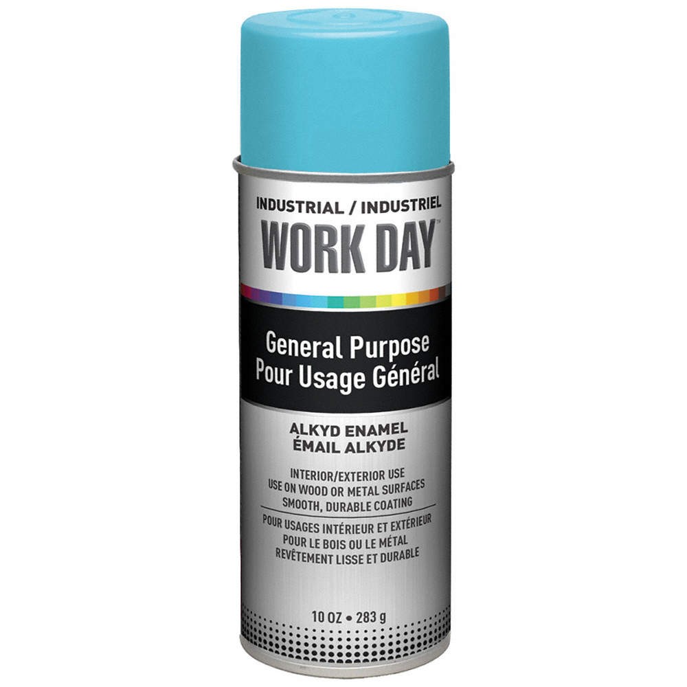 WORK DAY A04409007 Spray Paint,Gloss,Sky Blue,10 oz 800T57