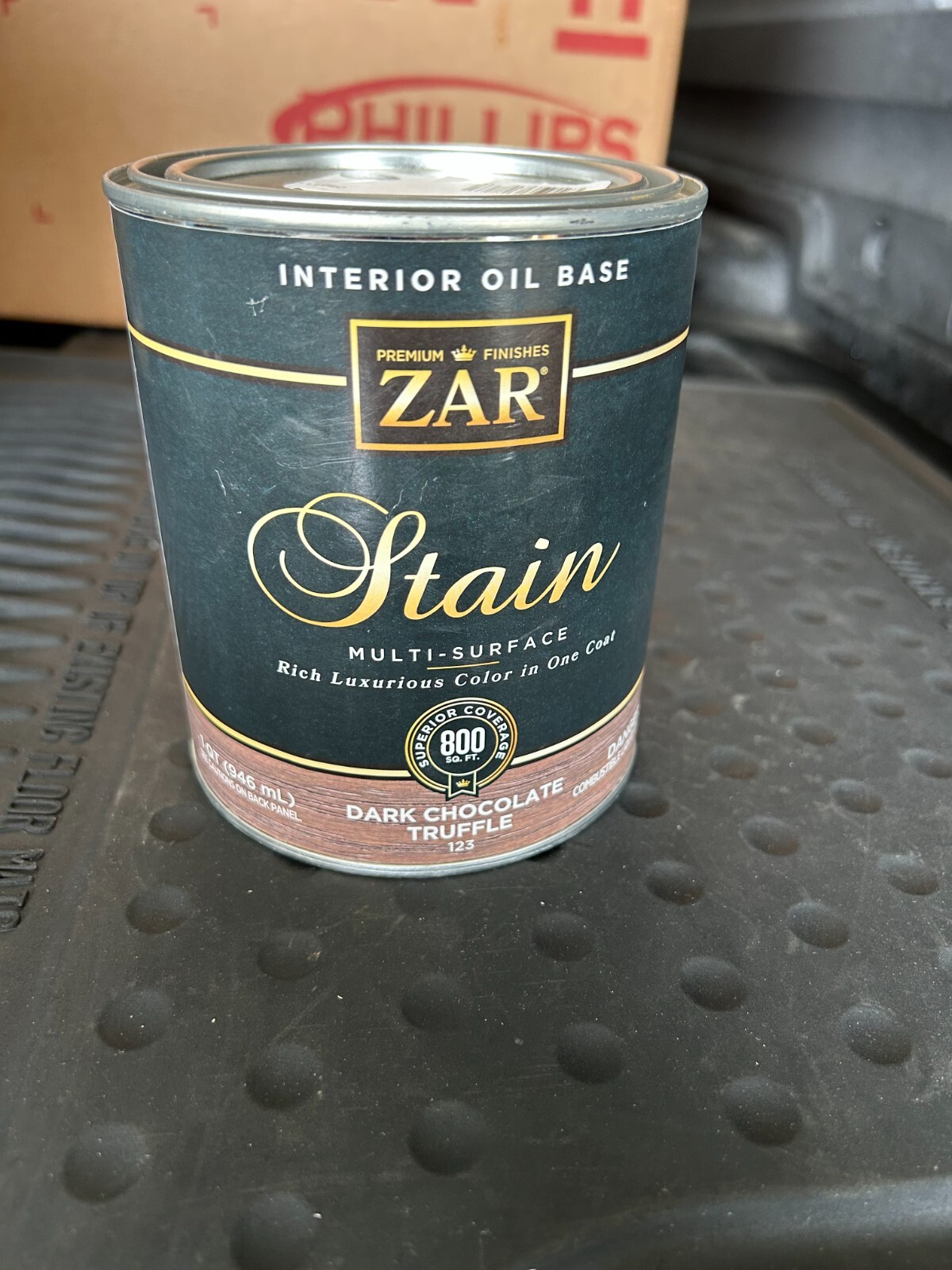 NOS 1-quart UGL 12312 Dark Chocolate Truffle Zar Interior Oil-Based Wood Stain