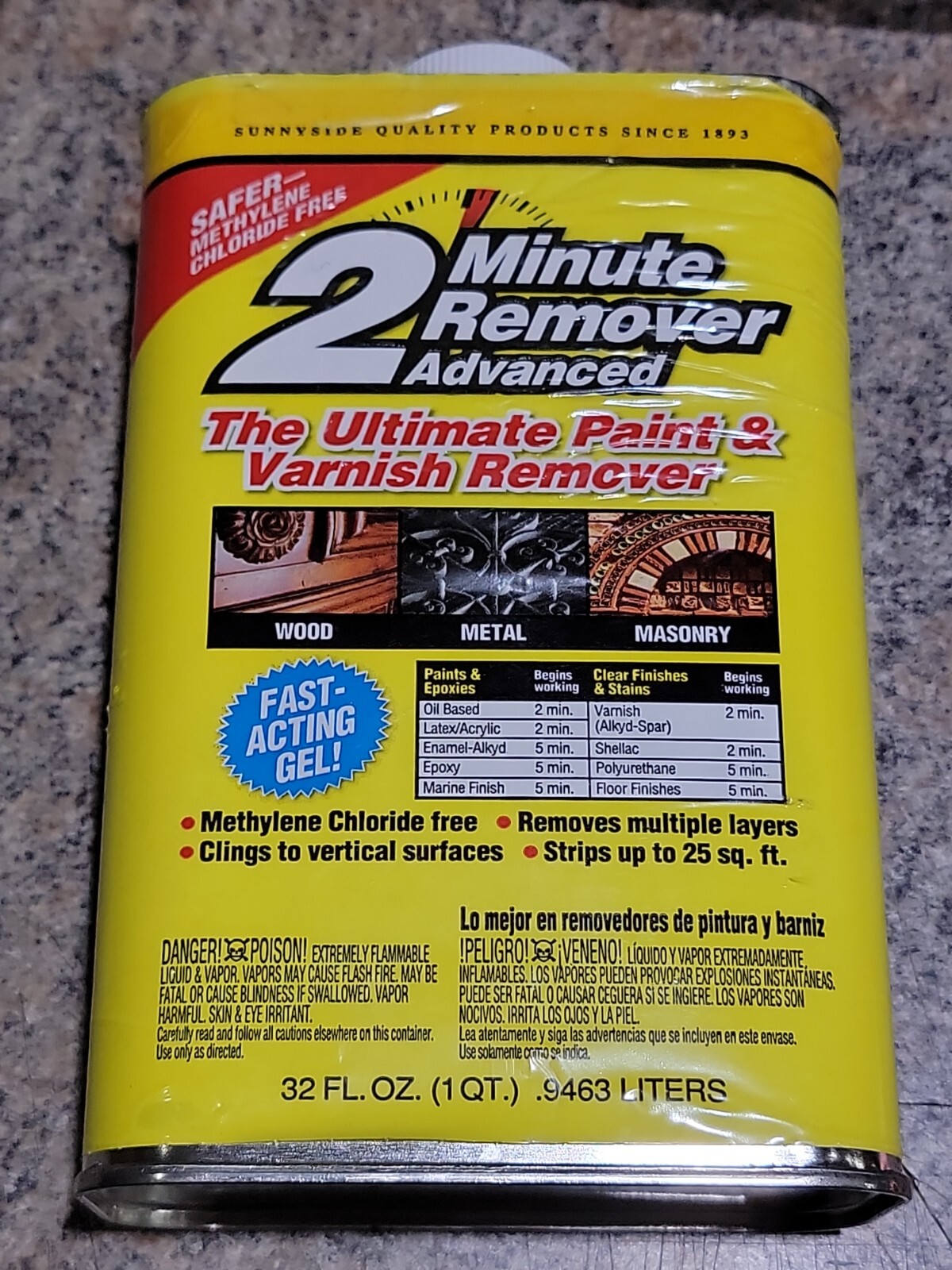 Sunnyside 63432 2 Minute Advanced Remover Paint and Varnish Remover Gel