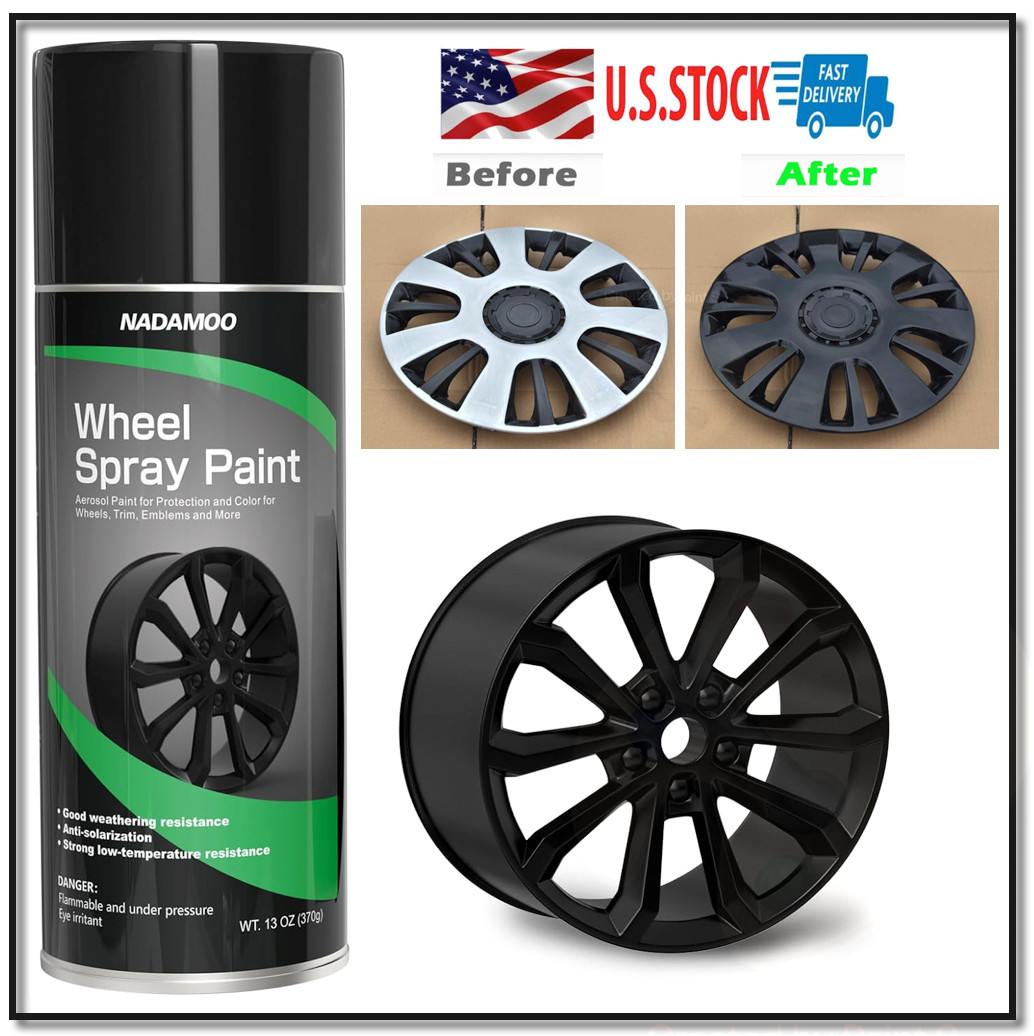 Aluminum Wheel Spray Paint, Semi-gloss Aerosol Car Rim Paint Spray