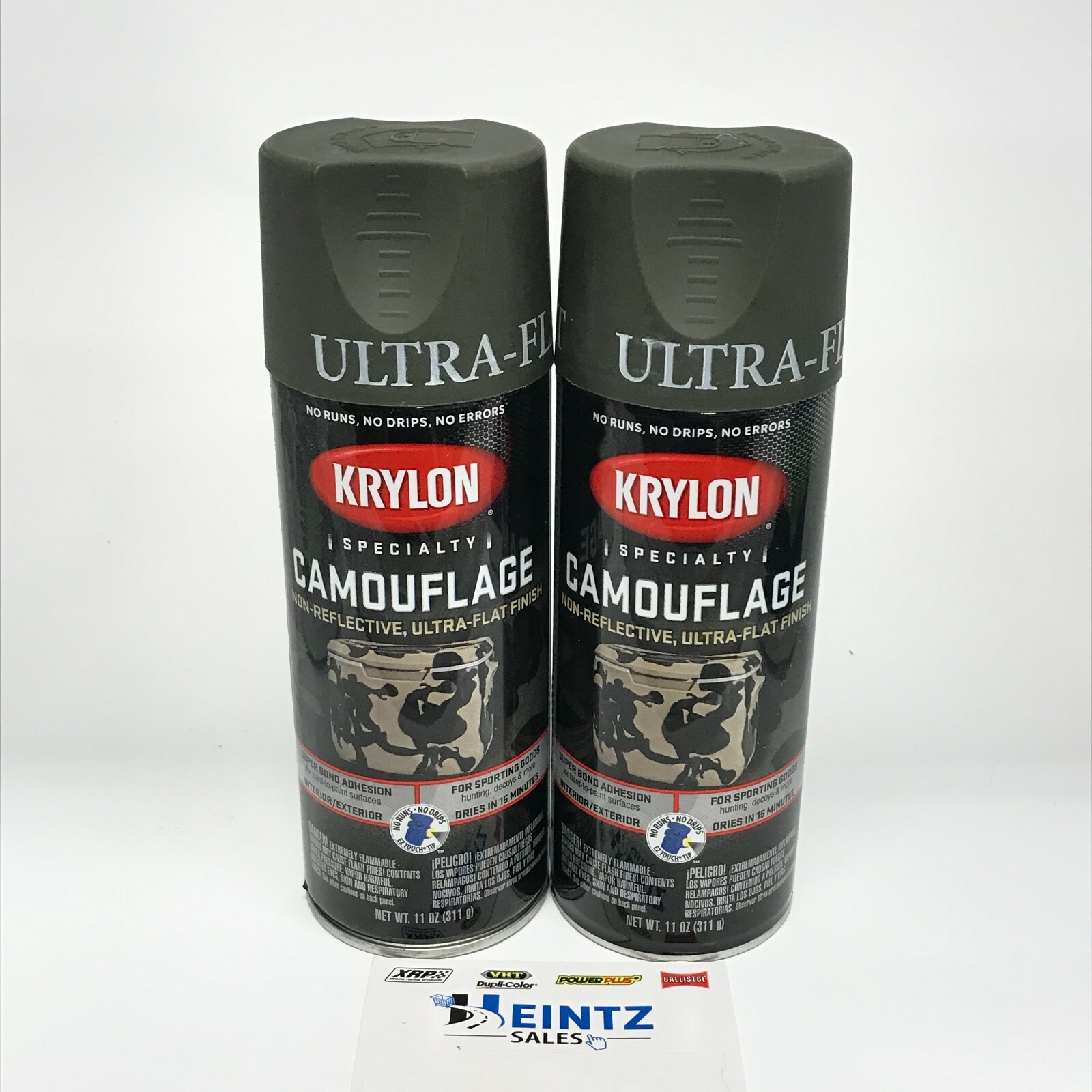 KRYLON 4293-2 PACK OLIVE Camouflage Non-Reflective Ultra-Flat Finish Spray Paint