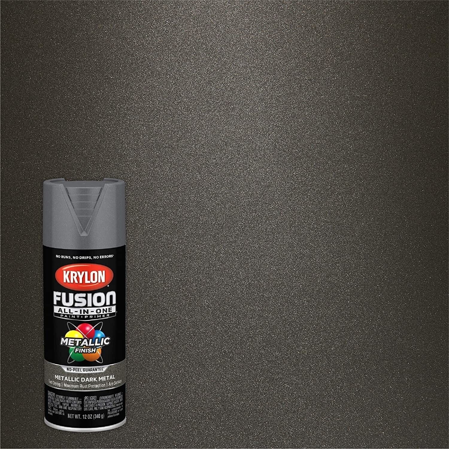 Krylon K02769007 Fusion All-In-One Spray Paint for Indoor/Outdoor Use, Metallic