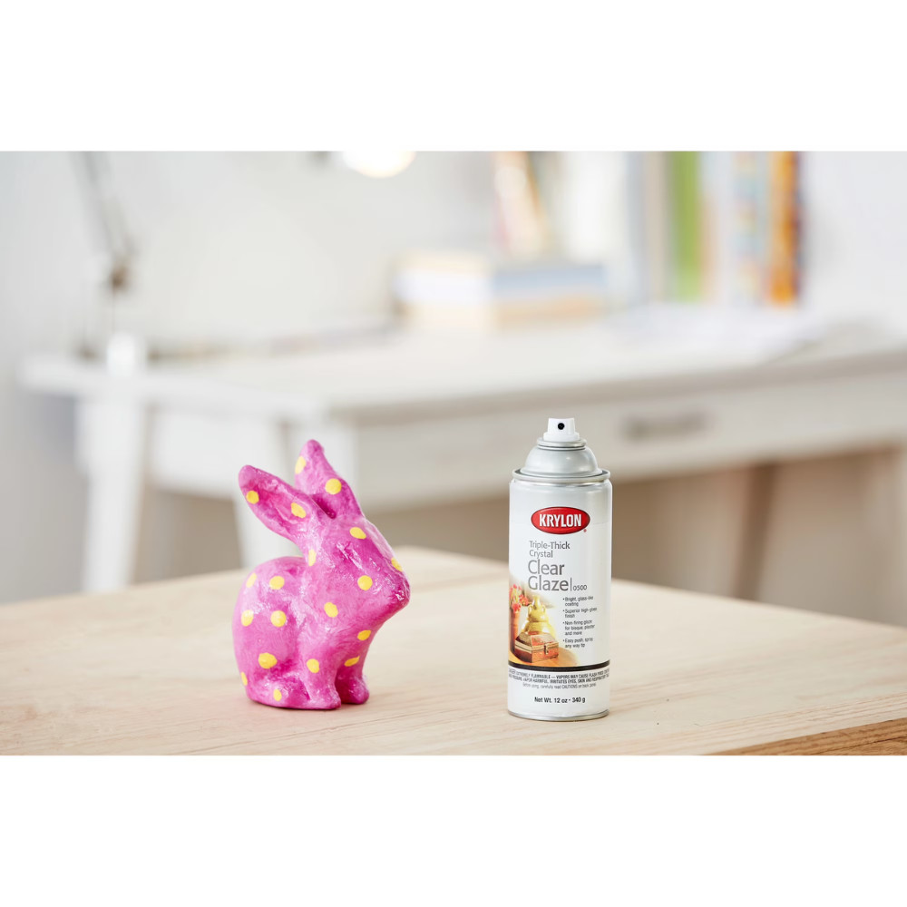 6 Pack Krylon I00500A07 Triple-Thick Crystal Clear High Gloss Spray Paint, 12 oz