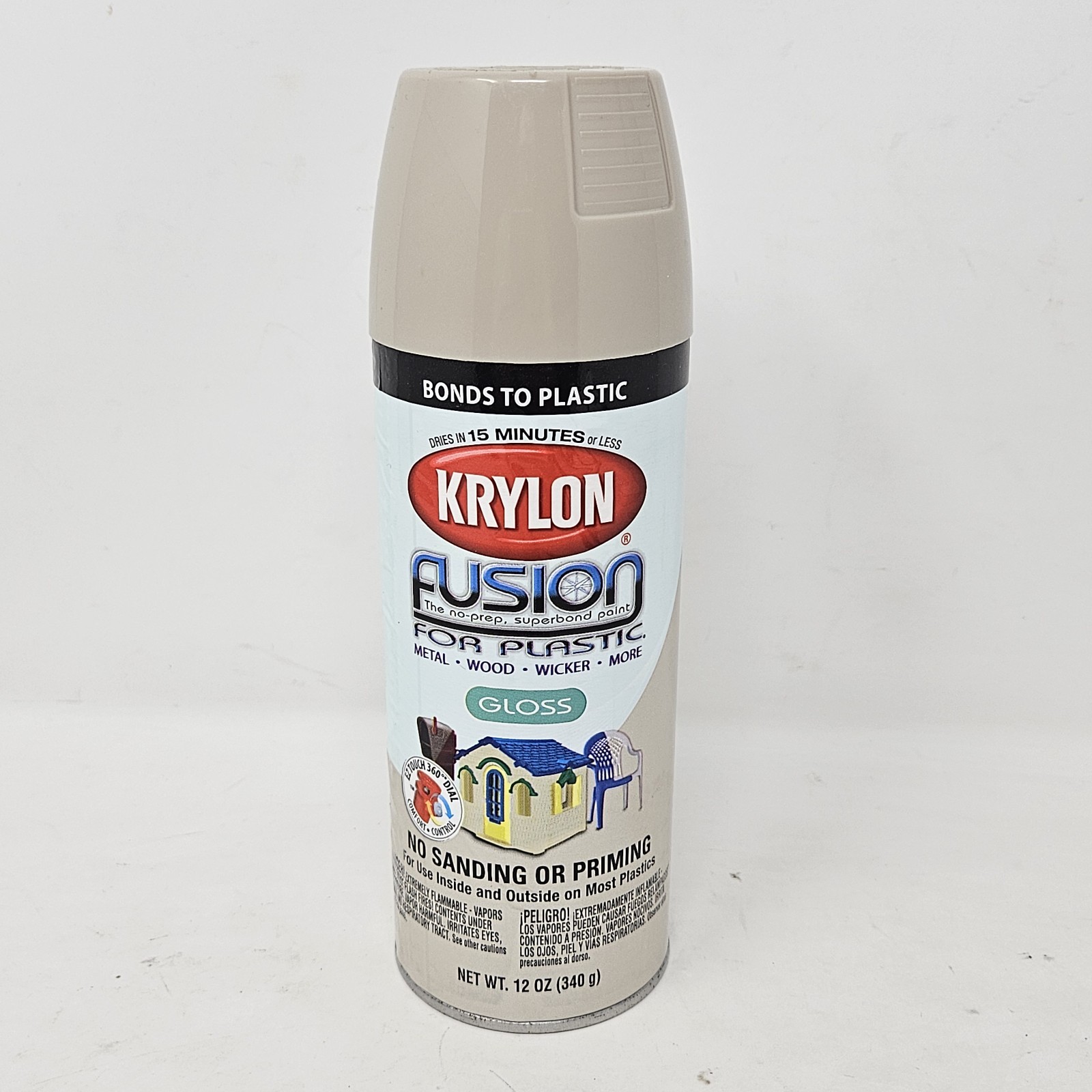 Krylon Fusion For Plastic Spray Paint RIVER ROCK 2323 Gloss NEW
