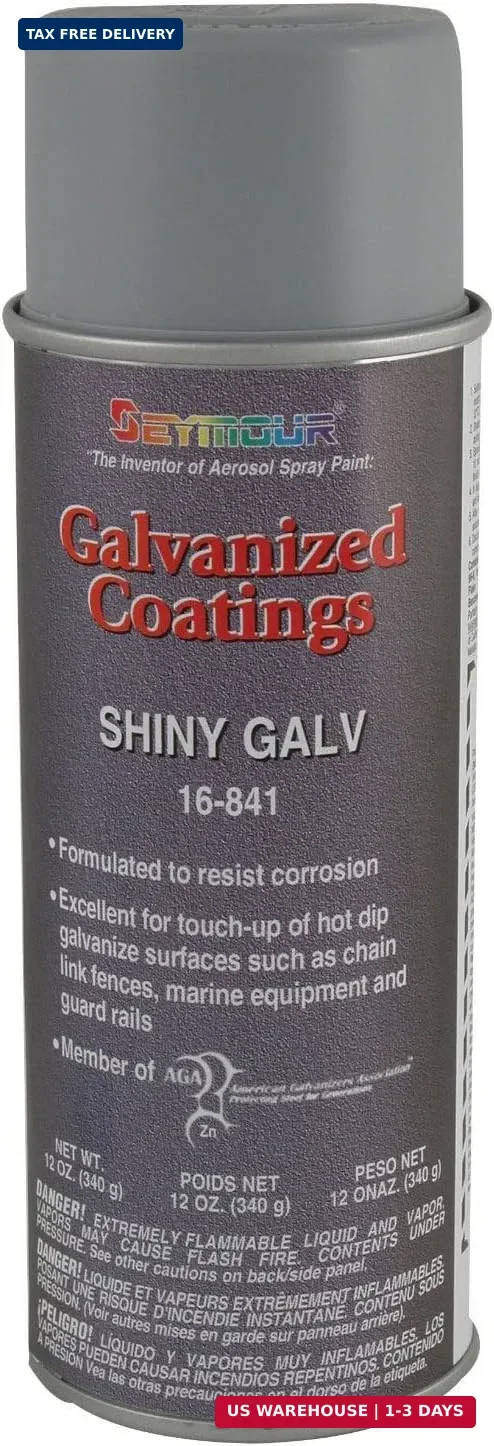 Seymour 16-841 Galvanized Coatings Spray Paint, Shiny