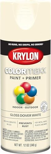 Krylon COLORmaxx Dover White Spray Paint 12 Ounce Fast Dry Rust Protection