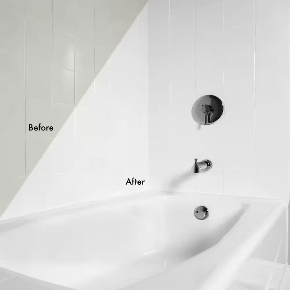 1 Quart Gloss White Tub and Tile Refinishing Kit for Ceramic and Porcelain Surfa