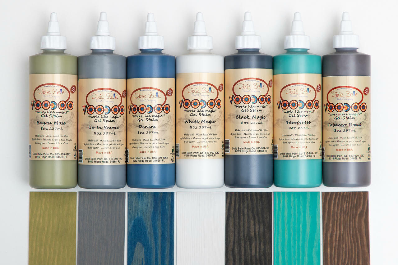 Dixie Belle Voodoo Gel Stain Water Based, 8 oz – All Colors – You Choose