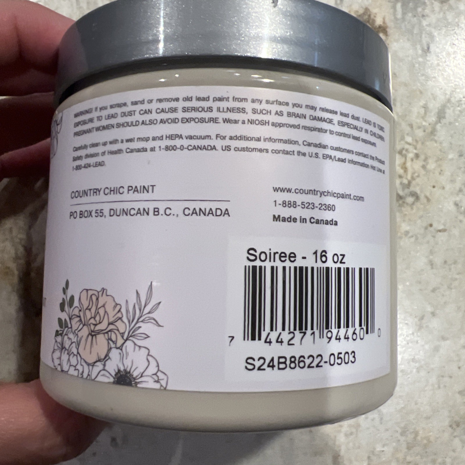 Durable Eco-Friendly Chalk Paint with Built-In Primer, 16 oz – Soiree Color