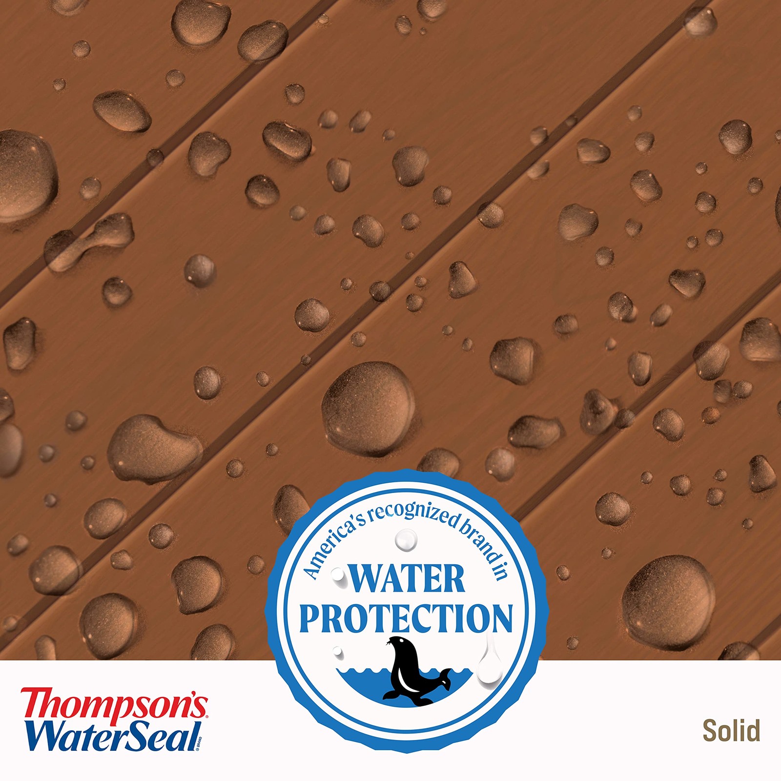 Thompson’s WaterSeal Solid Color Waterproofing Wood Stain and Sealer, Natural Ce