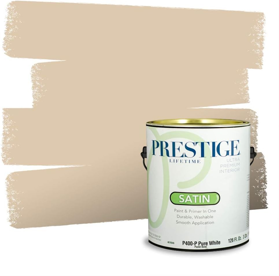 Interior Paint & Primer In One – One Coat, Satin Finish, Low VOC, Washable