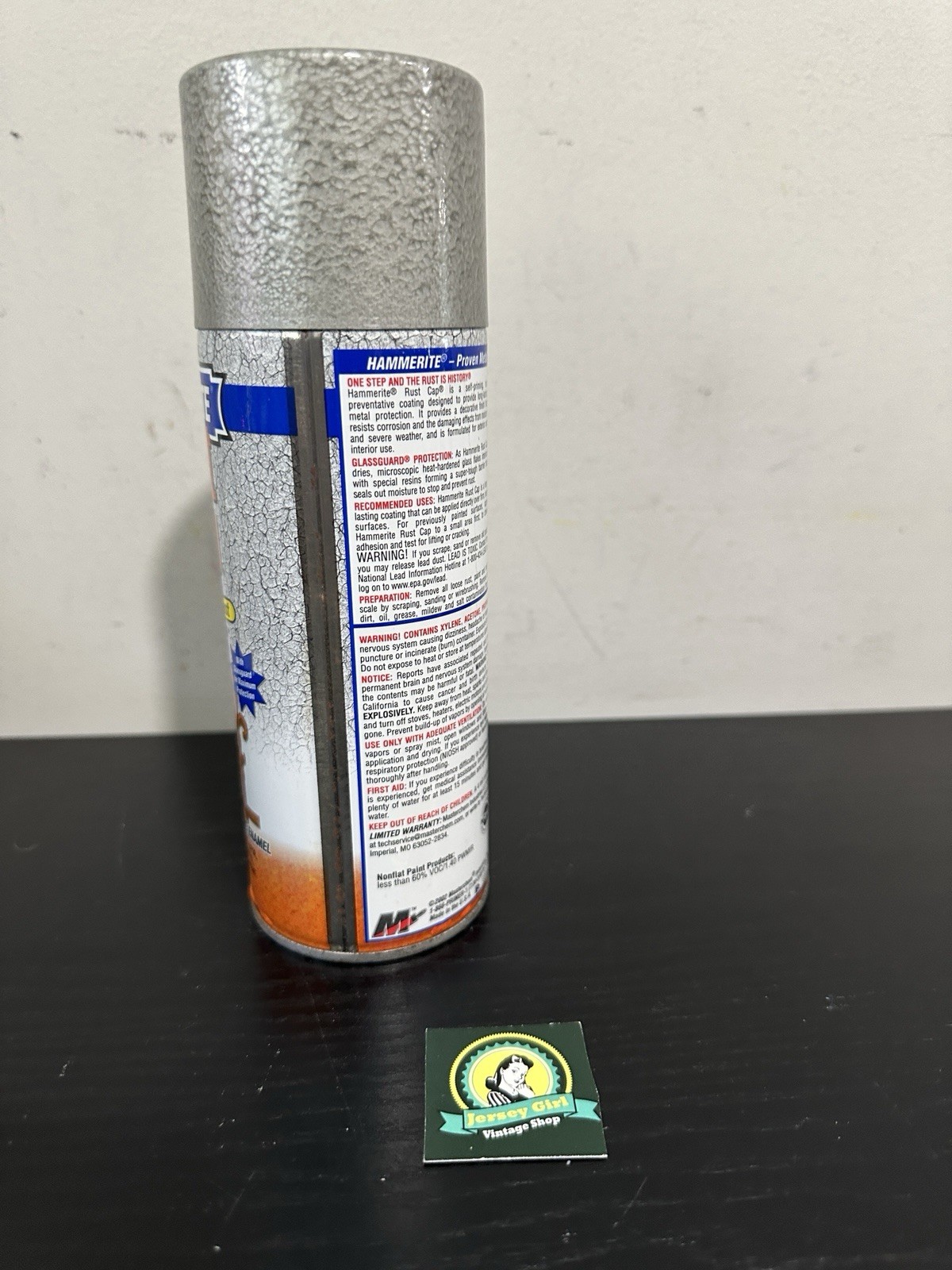 (1 Can) Hammerite Hammered Finish Rust Cap Spray Paint 12Oz Hammered Silver Gray