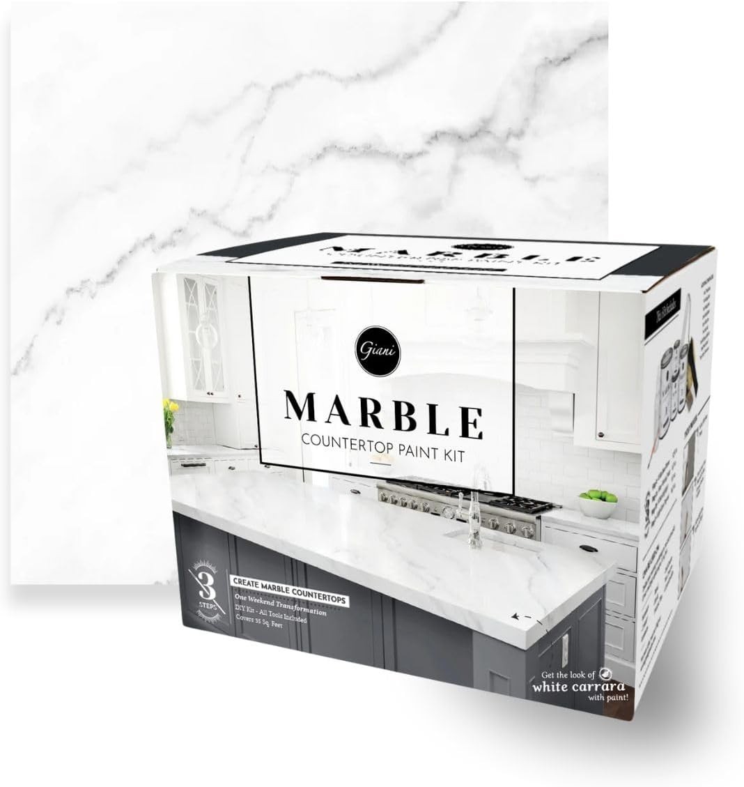 Marble Easy Epoxy Countertop Paint Kit Carrara White