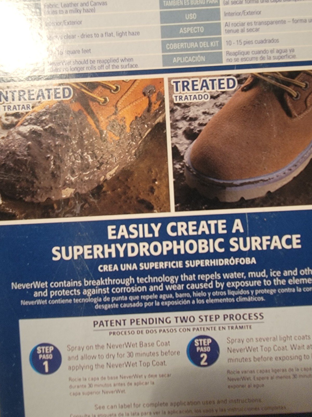 Multi-Surface Liquid Repelling Treatment Rust-Oleum NeverWet Frosted Clear NEW
