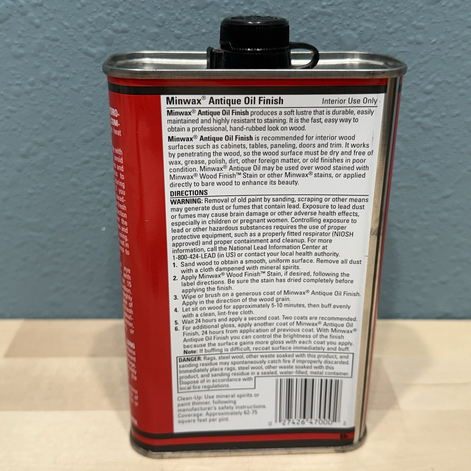 Minwax Antique Oil Finish Hard Finish Soft Lustre Wood 16 oz Discontinued NEW