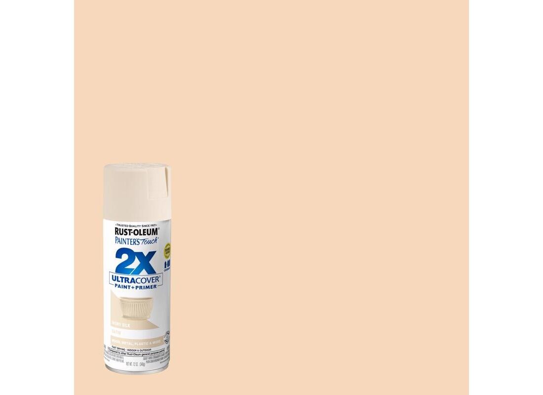 PAINTER’S Touch Satin Spray Paint, Satin, Ivory Silk, 12 oz, Aerosol Can
