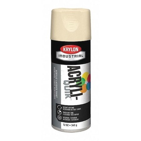 Krylon Industrial K01506a07 Spray Paint, Almond, Gloss, Solvent, 12 Oz