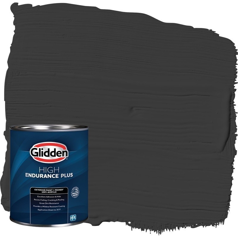 Acrylic Exterior Paint Primer Flat Black 1 Quart Mildew Resistant Low Odor New