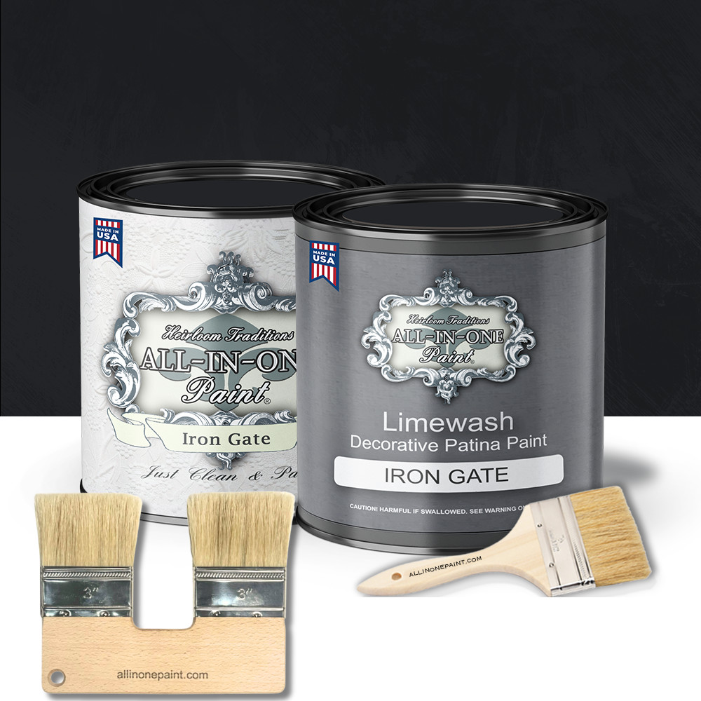 ALL-IN-ONE Paint Limewash Quart Kit – Iron Gate