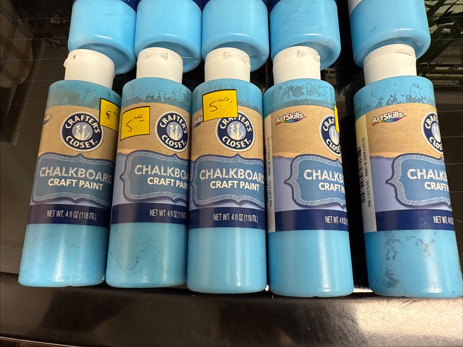 10 Lot Crafter’s Closet Chalkboard Craft Paint 4 fl oz blue