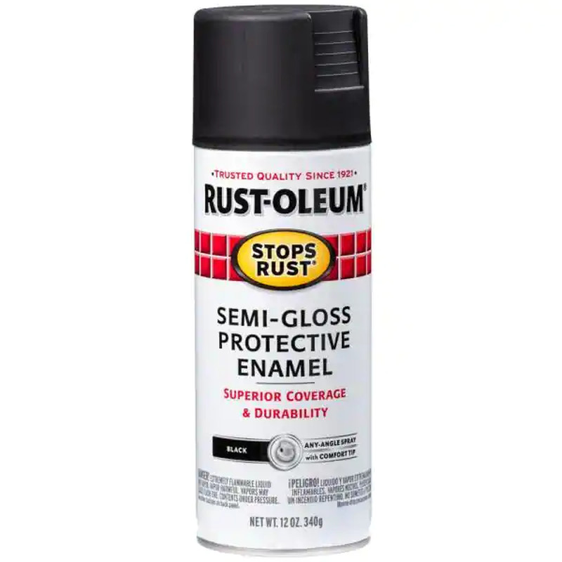 12 Oz. Protective Enamel Semi-Gloss Black Spray Paint (6-Pack)