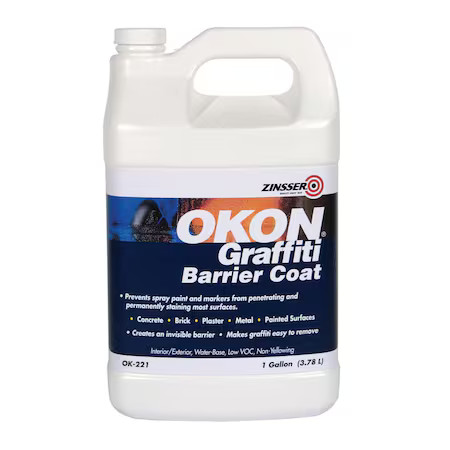 Zinsser Ok221 Anti-Graffiti Coat, Water Base, Clear, 1G