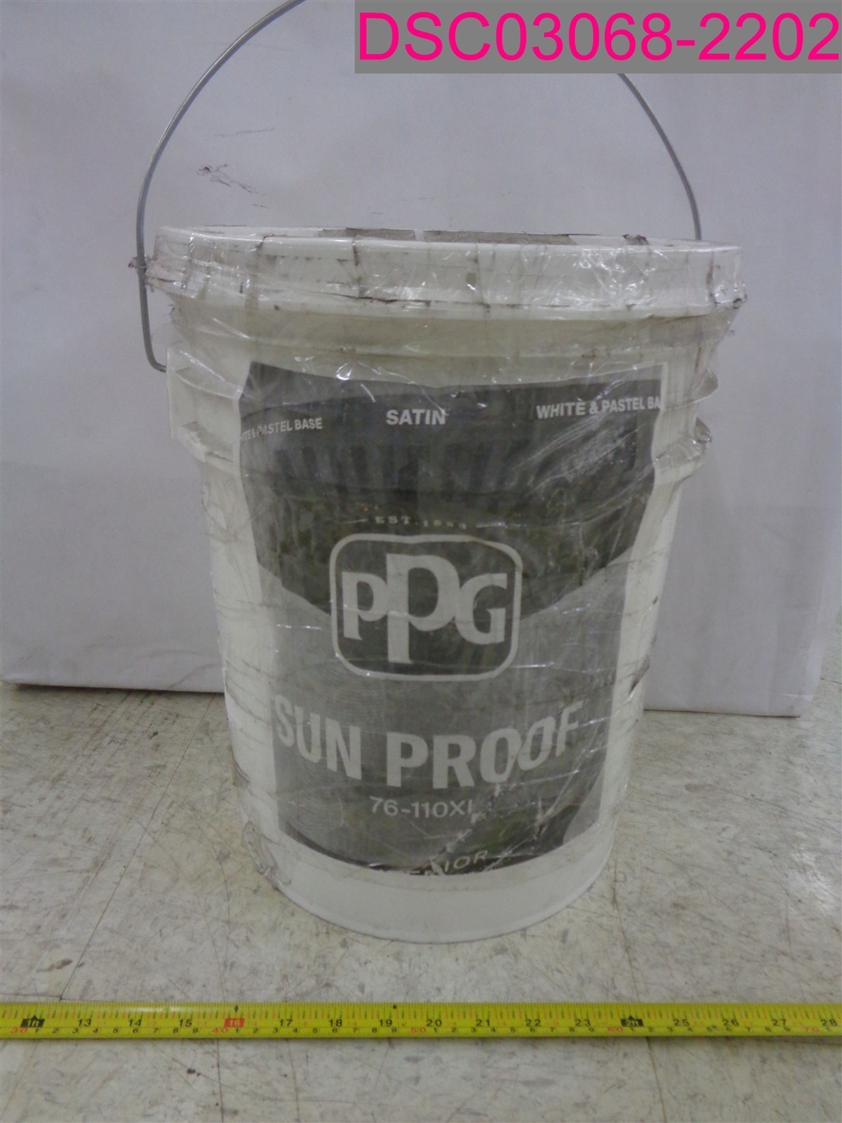 5 Gal Bucket PPG Sun Proof 76-150XI Satin White & Pastel Base Exterior