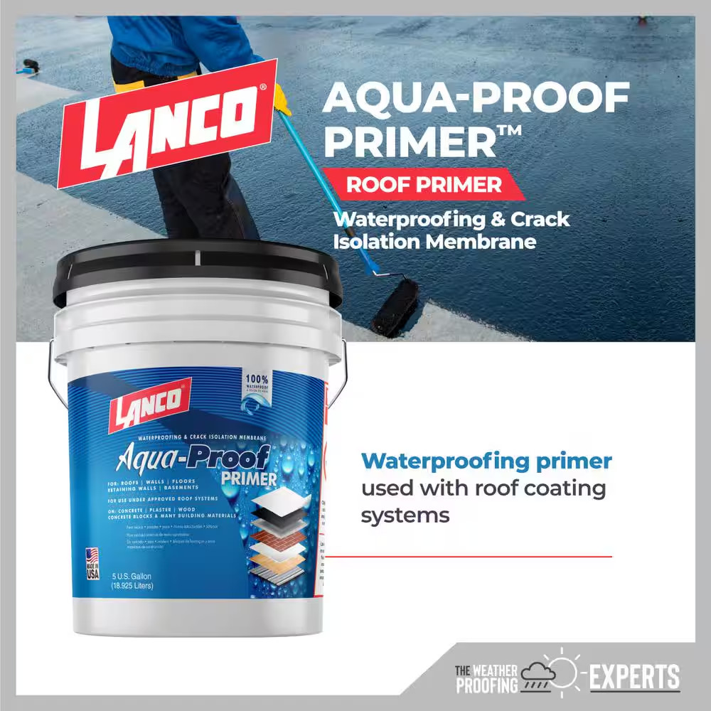 NEW Aqua-Proof 5Gal Black Rubberized Roof Primer Commercial RV Mobile Home Roofs
