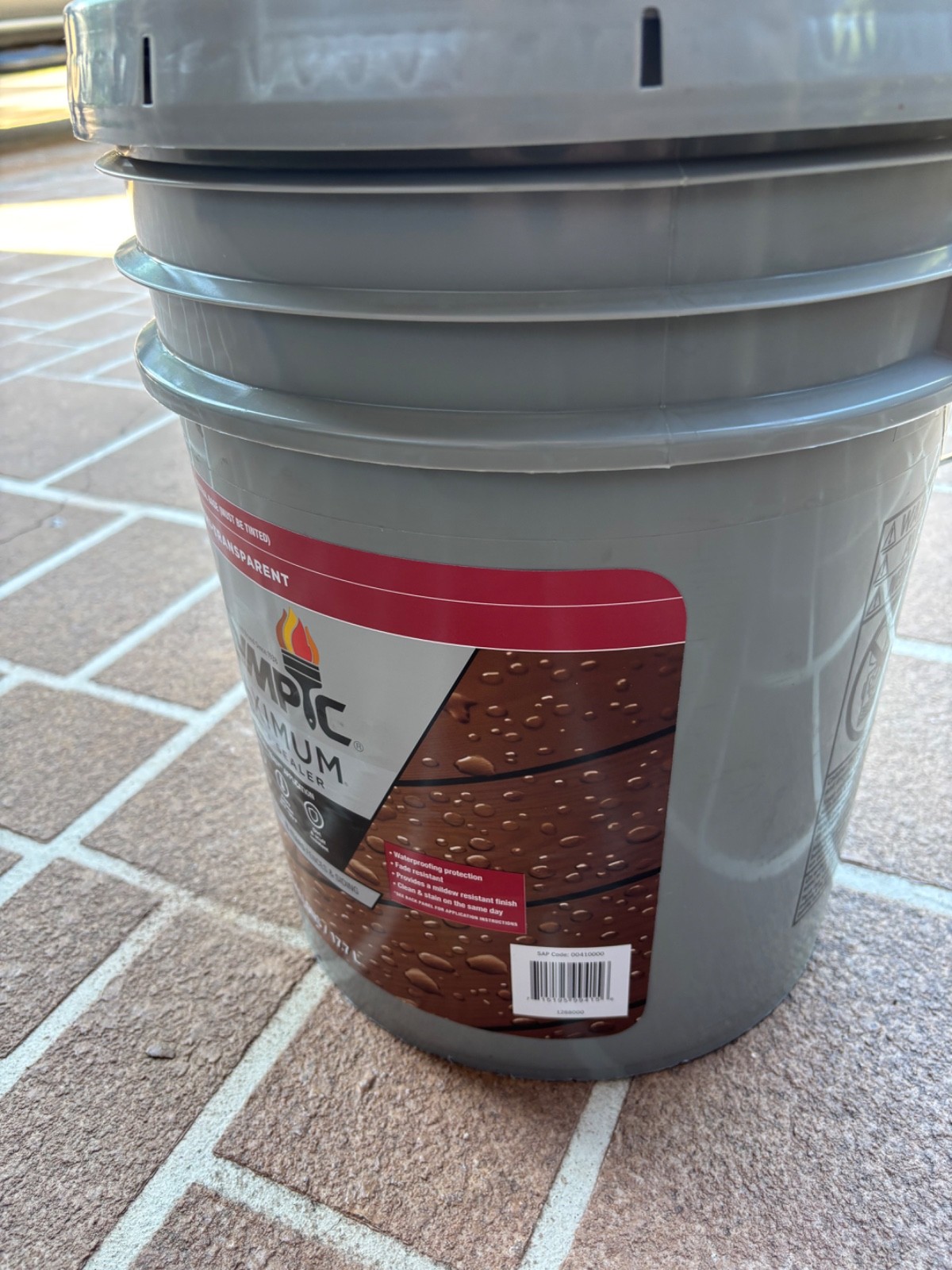 Olympic Maximum deck stain and sealer ( Rosewood Color )