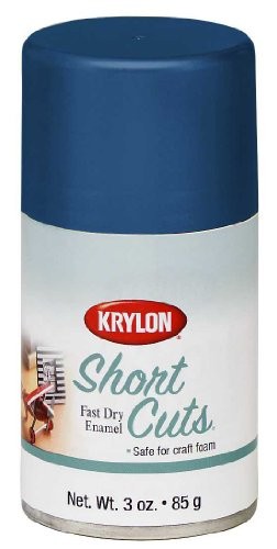 Krylon Short Cuts Ocean Blue 3 oz Aerosol Enamel Paint High Gloss Fast Dry
