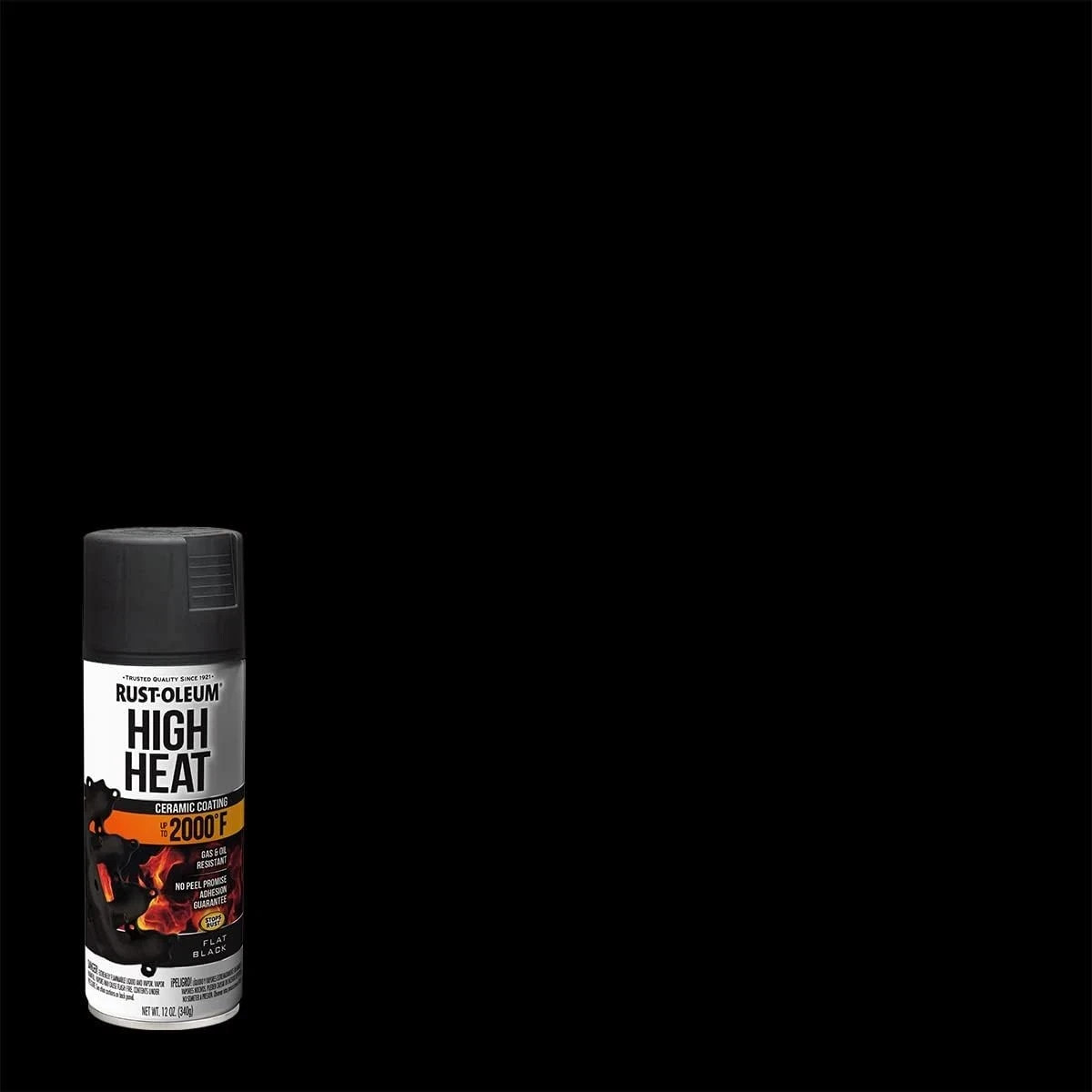 HIGH HEAT Flat Black Automotive Paint Oil Resistant Exhaust Engine Enamel