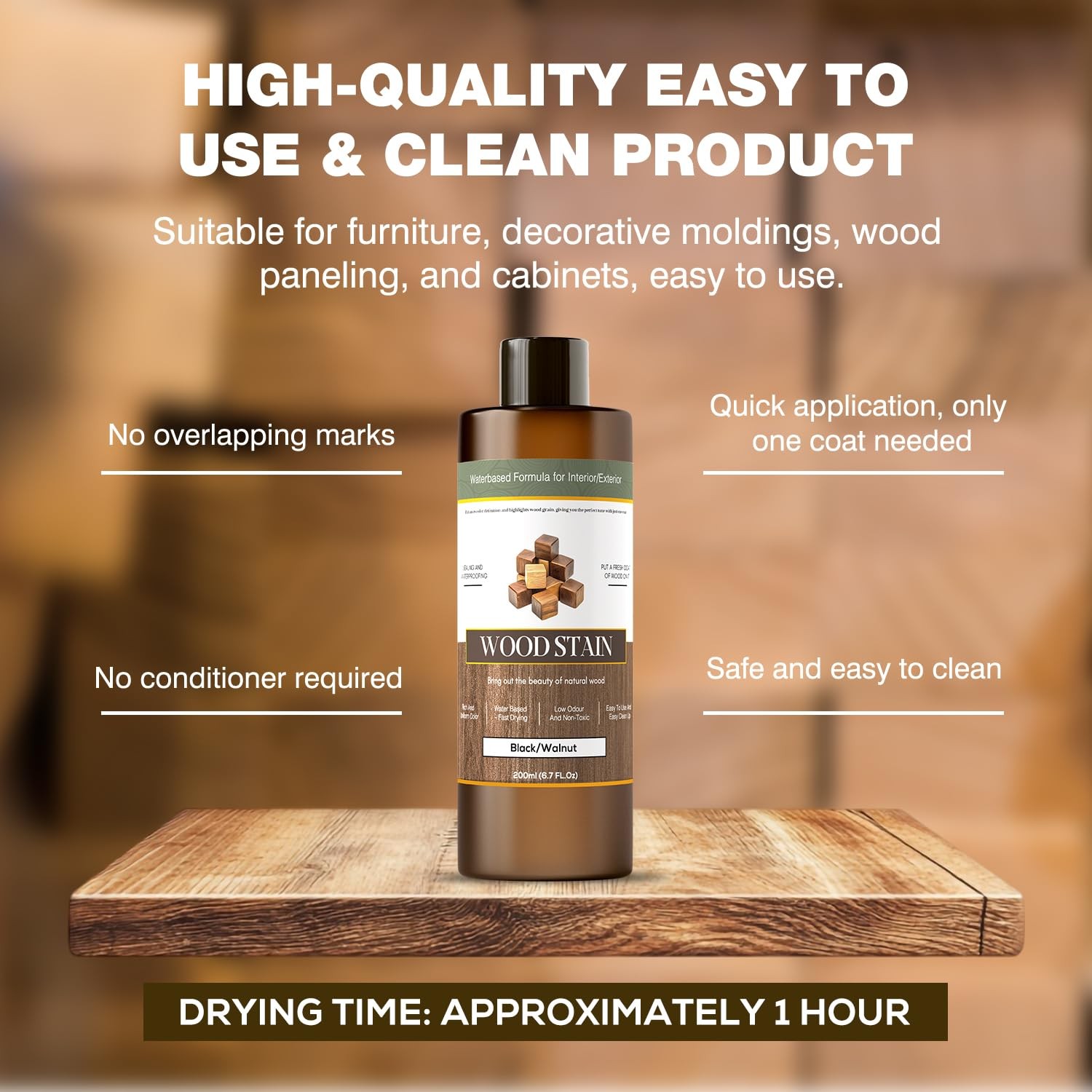 Wood Stain – Stain for Wood – Natural Stain for Furniture – Water Based | Fas…