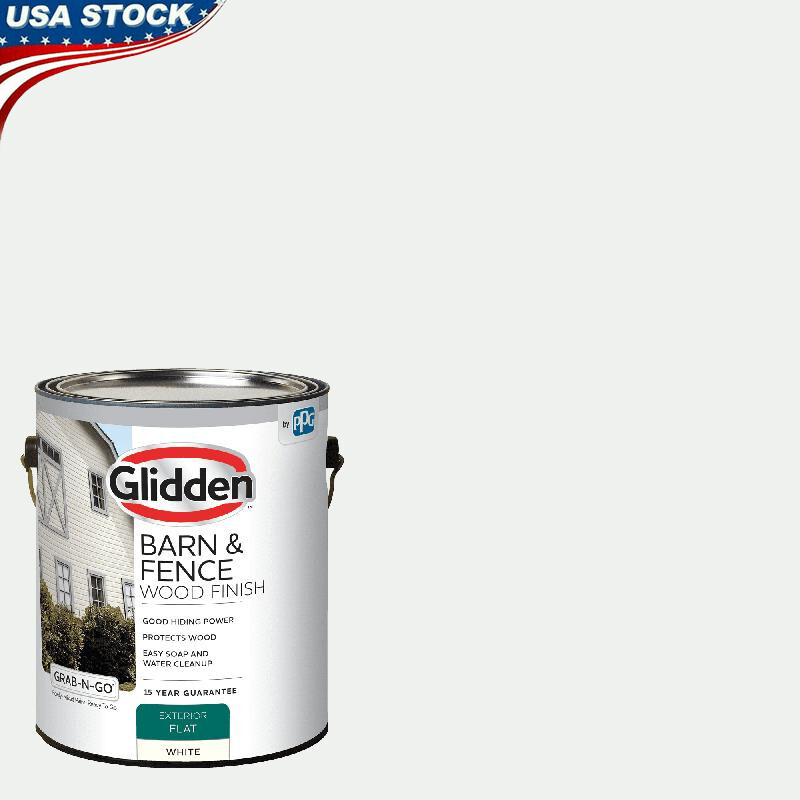 New 1 Gallon Durable Exterior Flat Paint Mildew Resistant Wood Metal Masonry