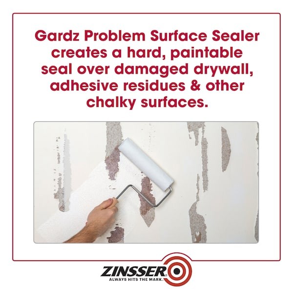 Zinsser 2301 Zinsser Gardz Problem Surface Sealer, Matte, Clear, 1 Gal