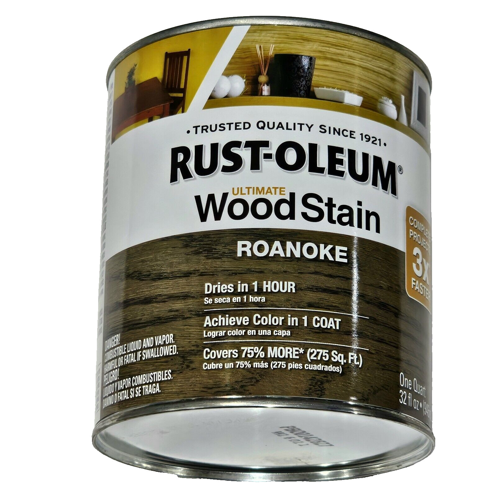 Rust-oleum Ultimate Wood Stain Roanoke Dries 1 Hour 32oz. Quart