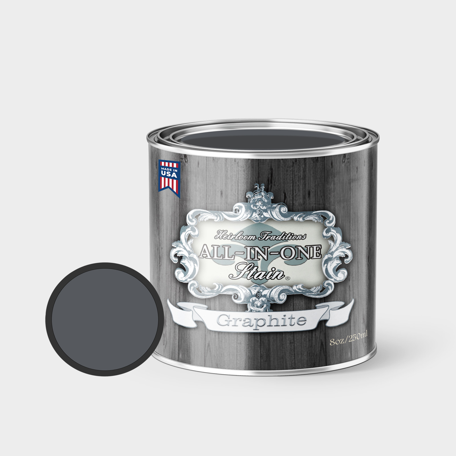 ALL-IN-ONE Gel Stain by Heirloom Traditions – Graphite – 8oz