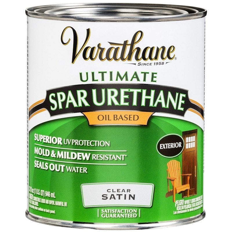 Varathane 9341H Spar Urethane Paint, Liquid, Clear, 1 qt, Can