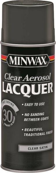 NEW MINWAX 15210 12 OZ SPRAY SATIN LACQUER CLEAR WOOD FINISH SEALER 4731857