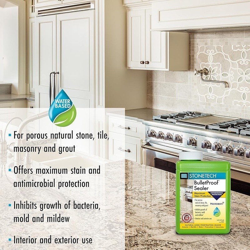 Water Based Professional Stone Sealer Maximum Stain Protection Interior Exterior