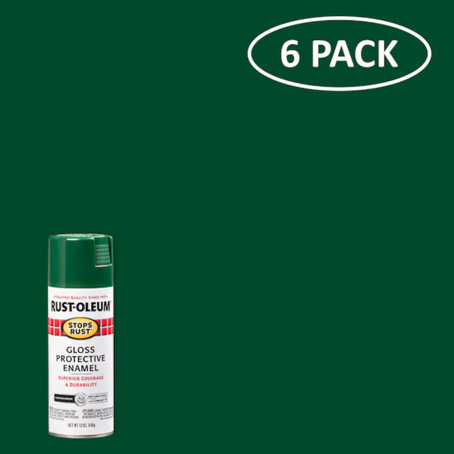 ( 6 PACK ) Rust-Oleum Stops Rust Gloss Oil-based Spray paint, MultiColor