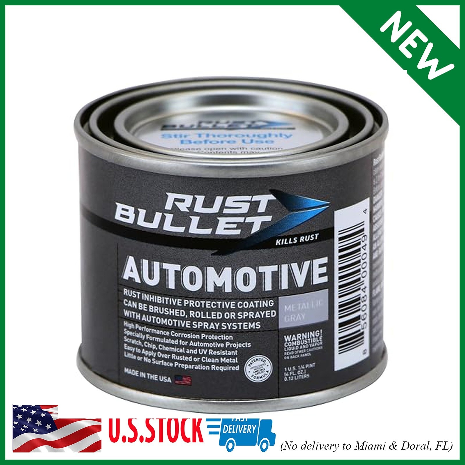 RUST BULLET Automotive – Metallic Gray – 4 Oz – Rust Inhibitor & Protective Coat