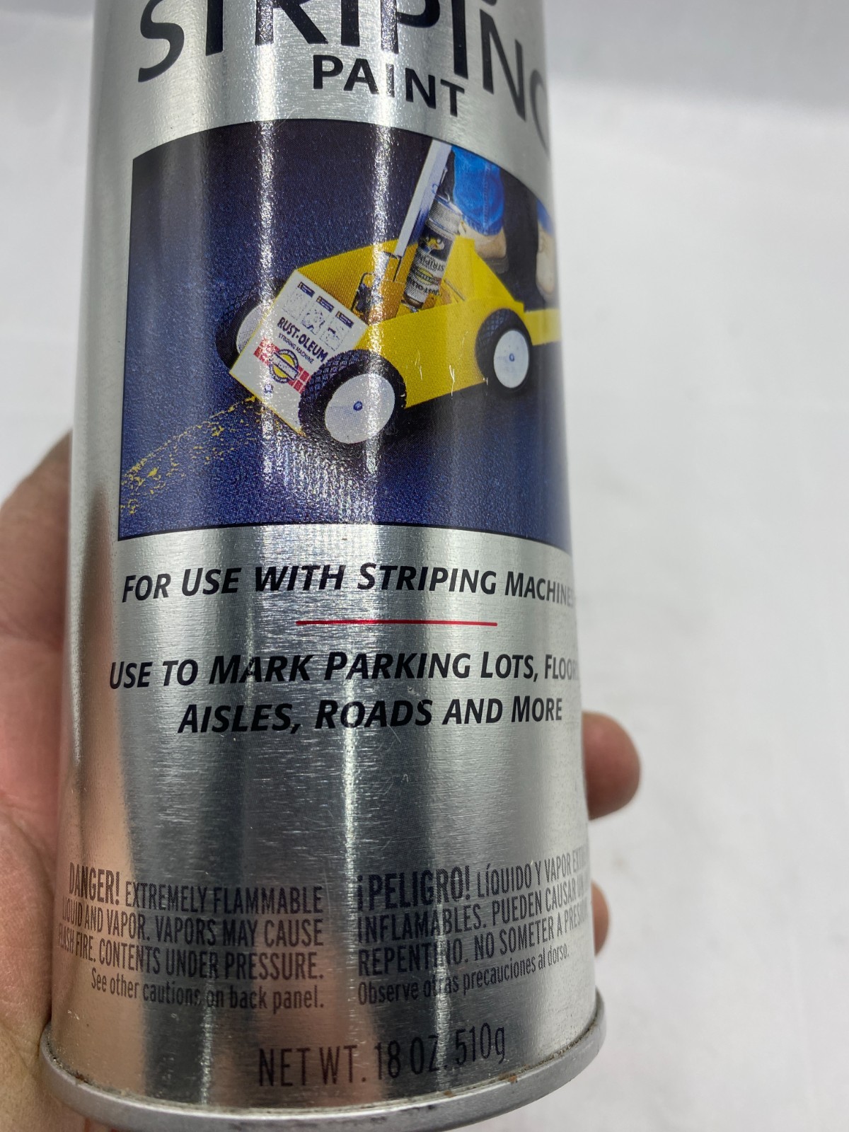 RUST-OLEUM 2593 White Inverted Striping Paint 18 oz 510 g. **FREE SHIPPING**