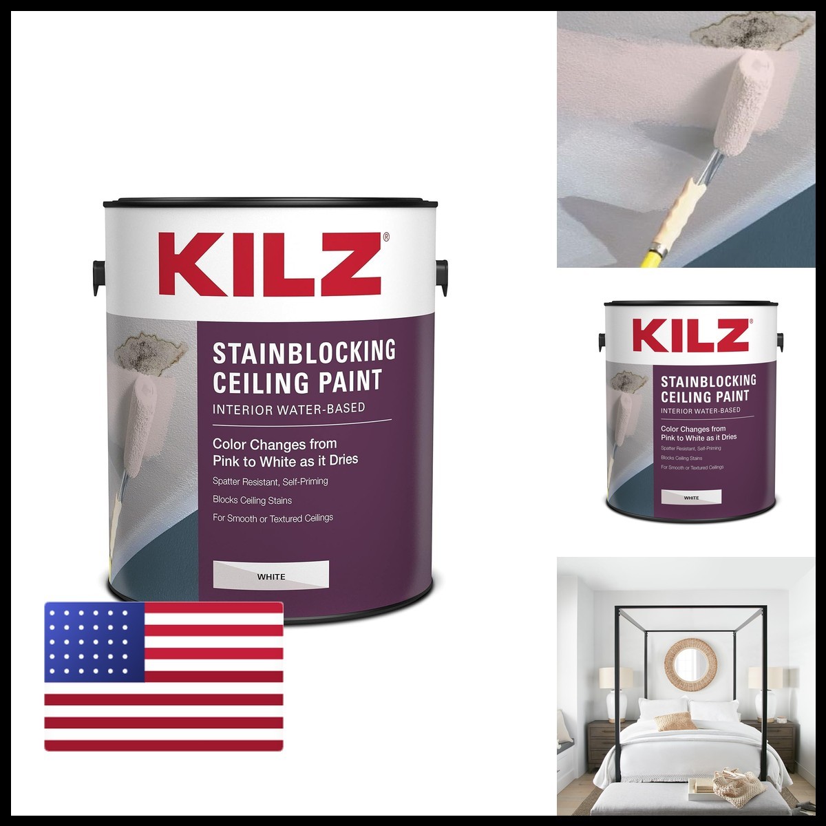 Kilz Stainblocking Ceiling Paint Interior White 1 Gallon 68041