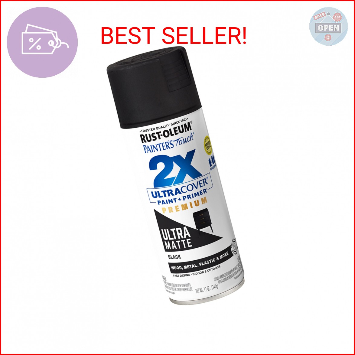 Rust-Oleum 331182 Painter’s Touch 2X Ultra Cover Spray Paint, 12 oz, Ultra Matte