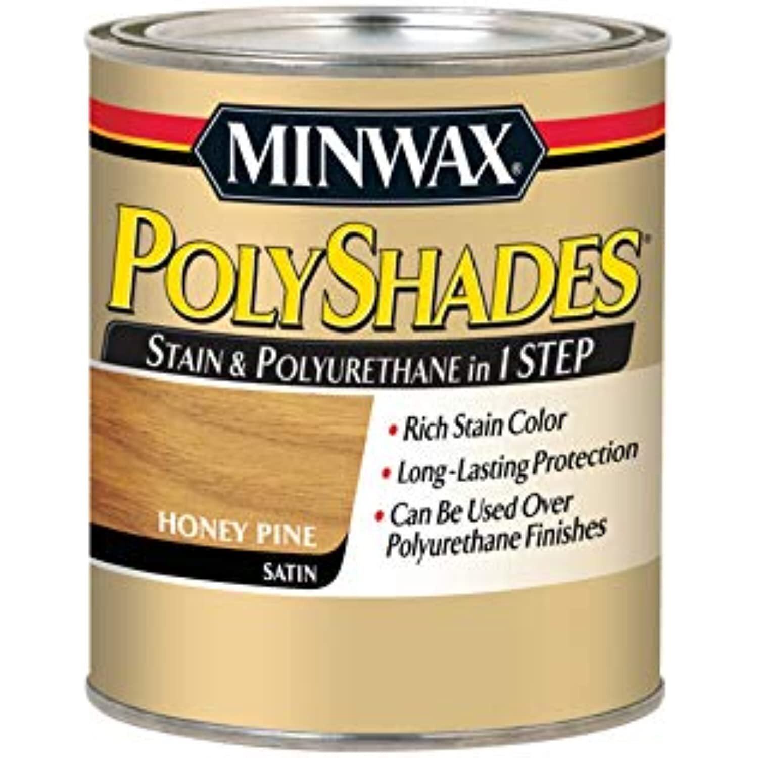 Minwax PolyShades Wood Stain + Polyurethane Finish � Quart, Honey Pine, Satin