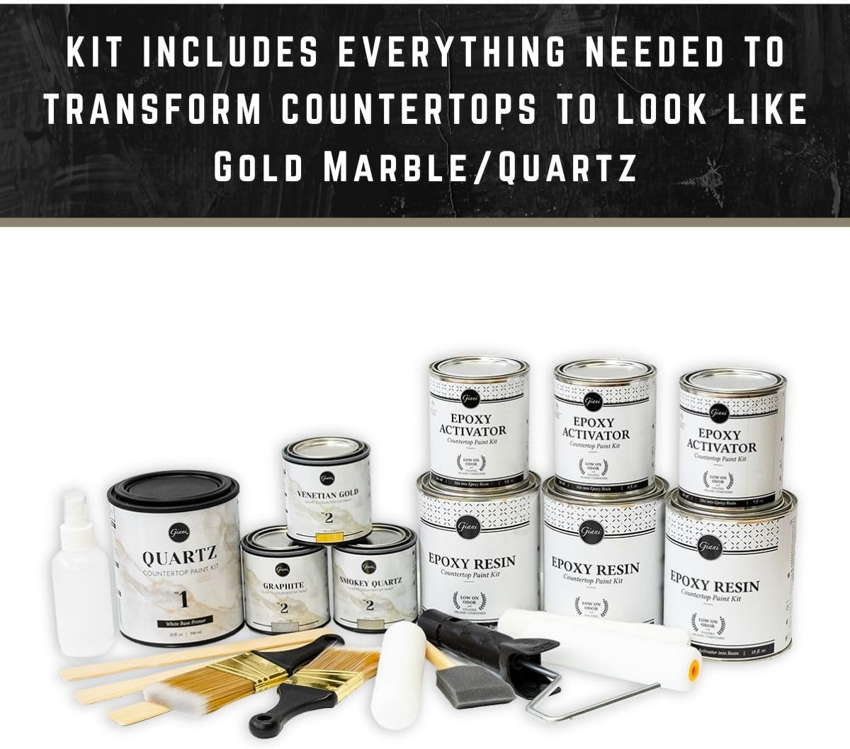 Quartz Easy Epoxy Countertop Paint Kit (Venetian Gold)