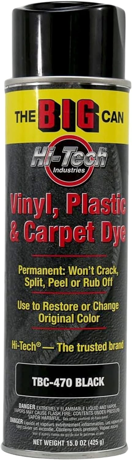 HI-TECH 15 Ounce Black Permanent Carpet & Upholstery Paint for Color Restoration