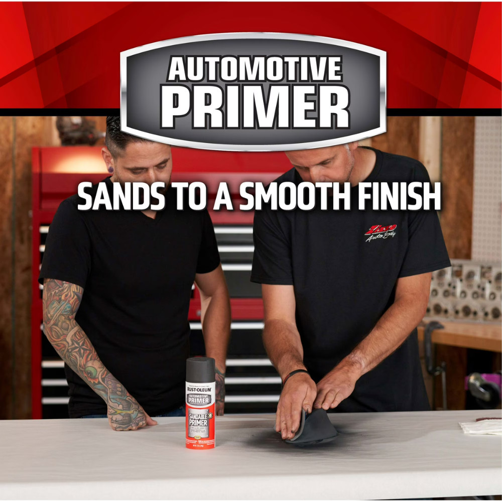 Rust-Oleum Black Sandable Primer Spray Paint, 12 oz, Automotive Basecoat, 3 Pack