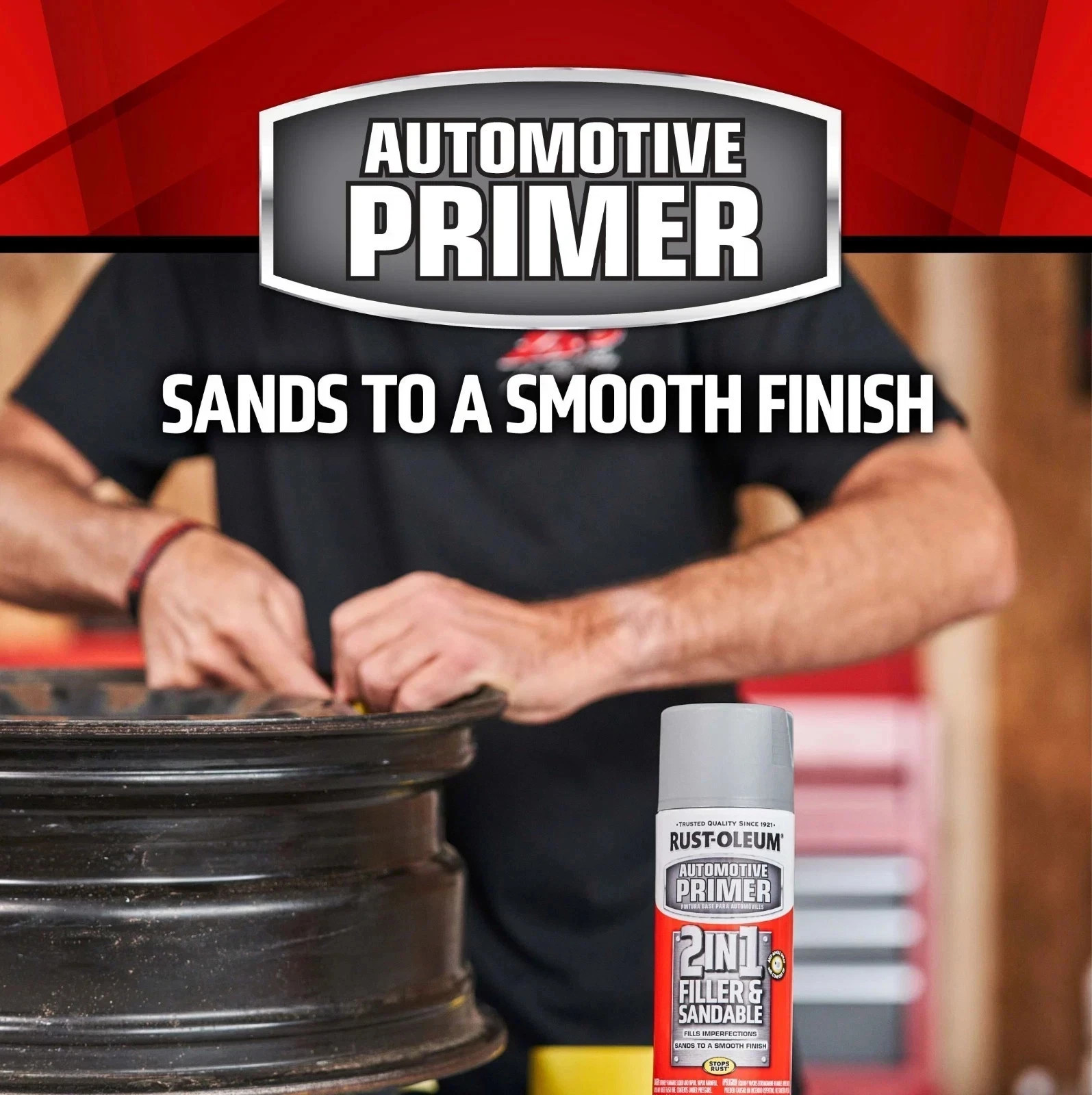 3 Pack Rust-Oleum Automotive 2 in 1 Filler Sandable Primer Spray Paint 12oz Gray