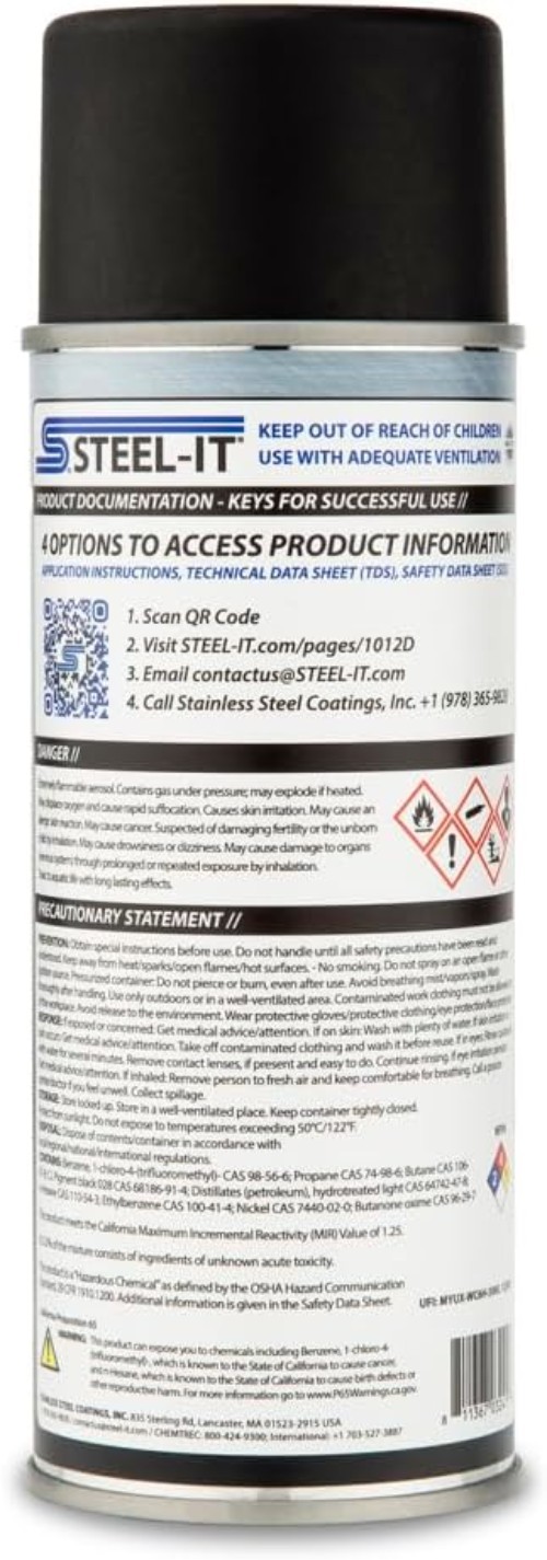 Black Polyurethane Industrial Paint Coating – 12 oz